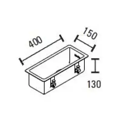 ABK Bingara  kleine rvs spoelbak 15x40cm vlakinbouw onderbouw en opbouw KS51015001 6300-BIN15fVI