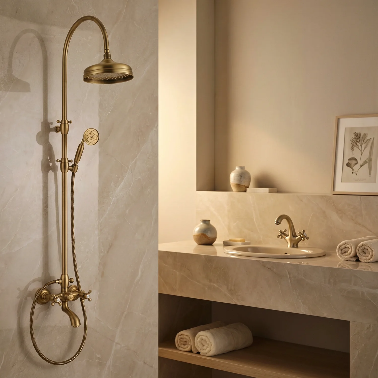 Bronzen of zwarte douchesystemen: welke afwerking kiest u?